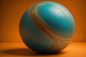 Closeup of a colourful ball. ai generative photo