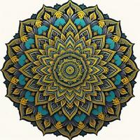 Mandala pattern. Vintage decorative elements. Hand drawn oriental background. ai generative photo