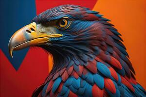 eagle on a dark background. ai generative photo