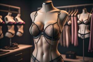 Sensual lingerie on a mannequin. ai generative photo