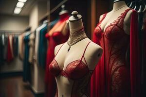 sensual lencería en un maniquí. ai generativo foto