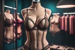 Sensual lingerie on a mannequin. ai generative photo