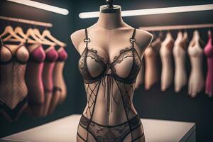 Sensual lingerie on a mannequin. ai generative photo