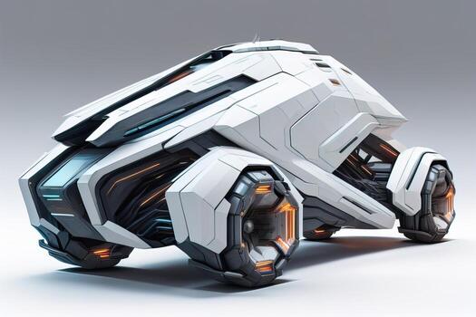 a brand-less generic concept car in studio environment. ai generative photo