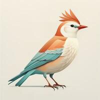vector illustration of a bird. Vector illustration in cartoon style. ai generative photo