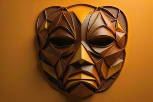 Mardi Gras mask isolated on solid color background. ai generative photo