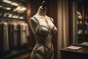 Sensual lingerie on a mannequin. ai generative photo