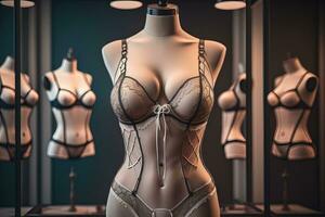 Sensual lingerie on a mannequin. ai generative photo