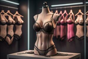 Sensual lingerie on a mannequin. ai generative photo