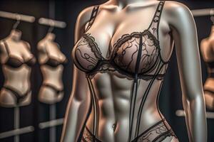 Sensual lingerie on a mannequin. ai generative photo