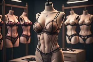 sensual lencería en un maniquí. ai generativo foto