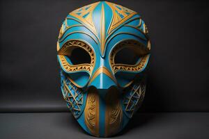 Mardi Gras mask isolated on solid color background. ai generative photo