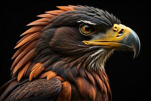 eagle on a dark background. ai generative photo