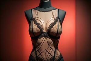 Sensual lingerie on a mannequin. ai generative photo