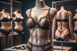 Sensual lingerie on a mannequin. ai generative photo