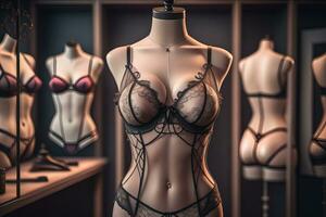 Sensual lingerie on a mannequin. ai generative photo