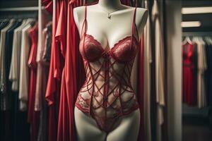 sensual lencería en un maniquí. ai generativo foto