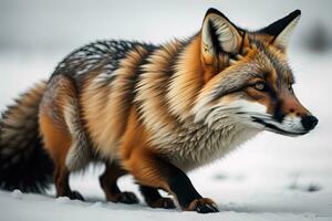 Portrait of a red fox, Vulpes vulpes. ai generative photo