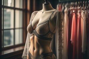 Sensual lingerie on a mannequin. ai generative photo