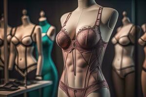 Sensual lingerie on a mannequin. ai generative photo