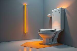 toilet bowl in modern bathroom. ai generative photo