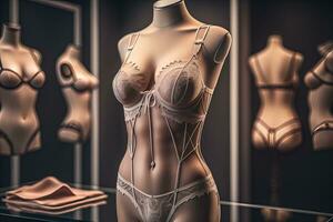 sensual lencería en un maniquí. ai generativo foto