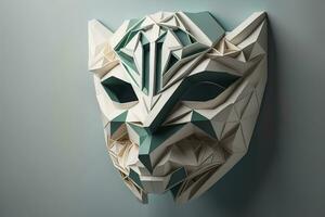 Mardi Gras mask isolated on solid color background. ai generative photo