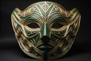 Mardi Gras mask isolated on solid color background. ai generative photo