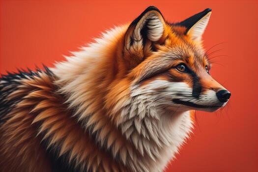 Portrait of a red fox, Vulpes vulpes. ai generative photo