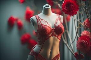 Sensual lingerie on a mannequin. ai generative photo