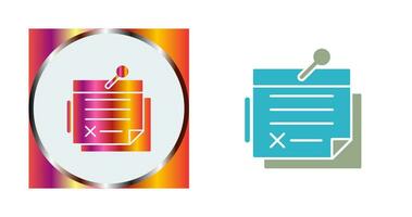 nota, vector, icono vector