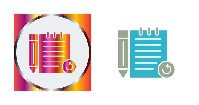 Rechecked Notes Vector Icon
