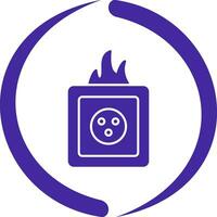 Unique Fire in Socket Vector Icon