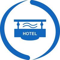 icono de vector de signo de hotel