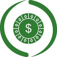 icono de vector de chip de dólar