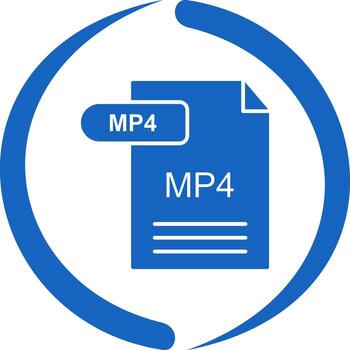 icono de vector de mp4