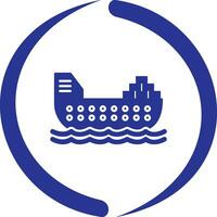 Cargo Ship Vector Icon