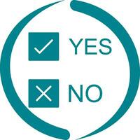 Yes No Option Vector Icon