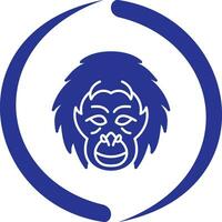 Orangutan Vector Icon