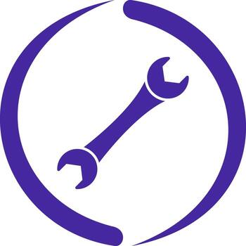 icono de llave inglesa vector