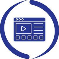 icono de vector de tutoriales en línea