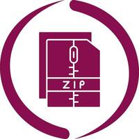 icono de vector de archivo zip