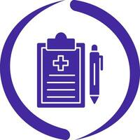 icono de vector de registro médico