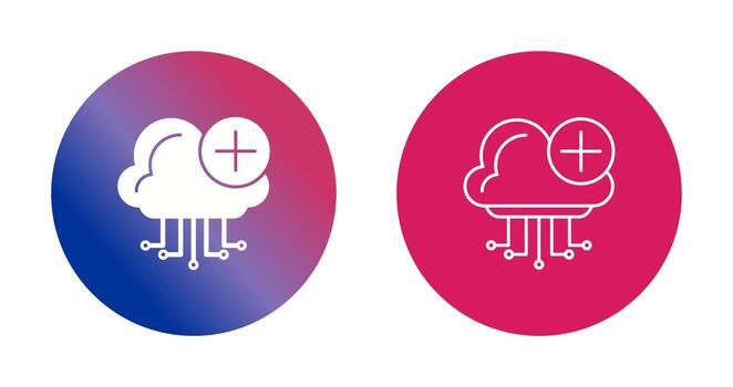 icono de vector de computación en la nube