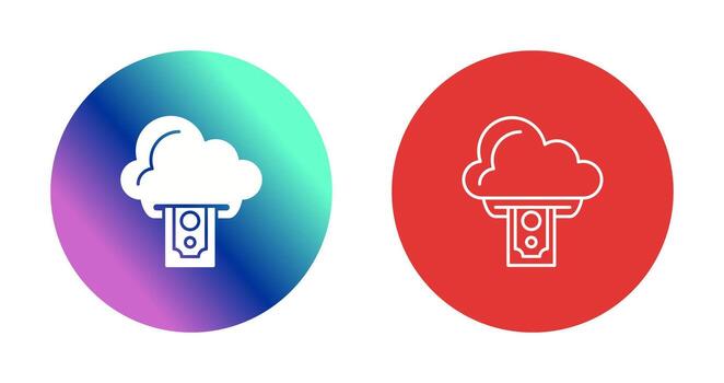 icono de vector de computación en la nube