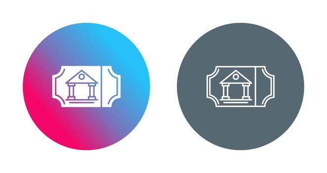 Museum Ticket Vector Icon