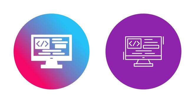 icono de vector de codificación