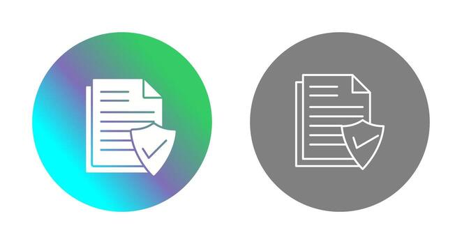 icono de vector de documento válido