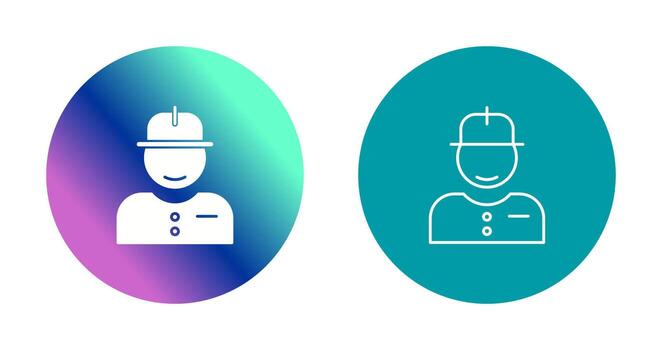 icono de vector de trabajador