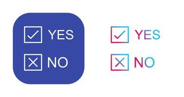 Yes No Option Vector Icon